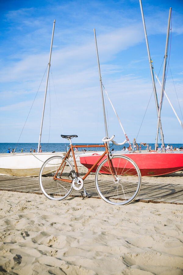 Riding the beach