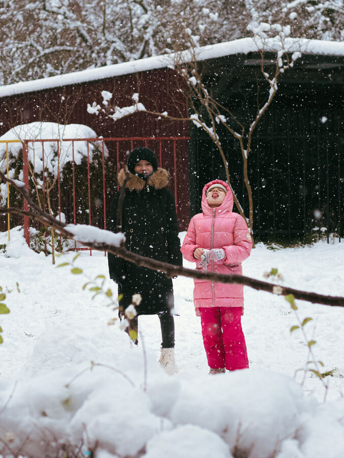 Catching snowflakes