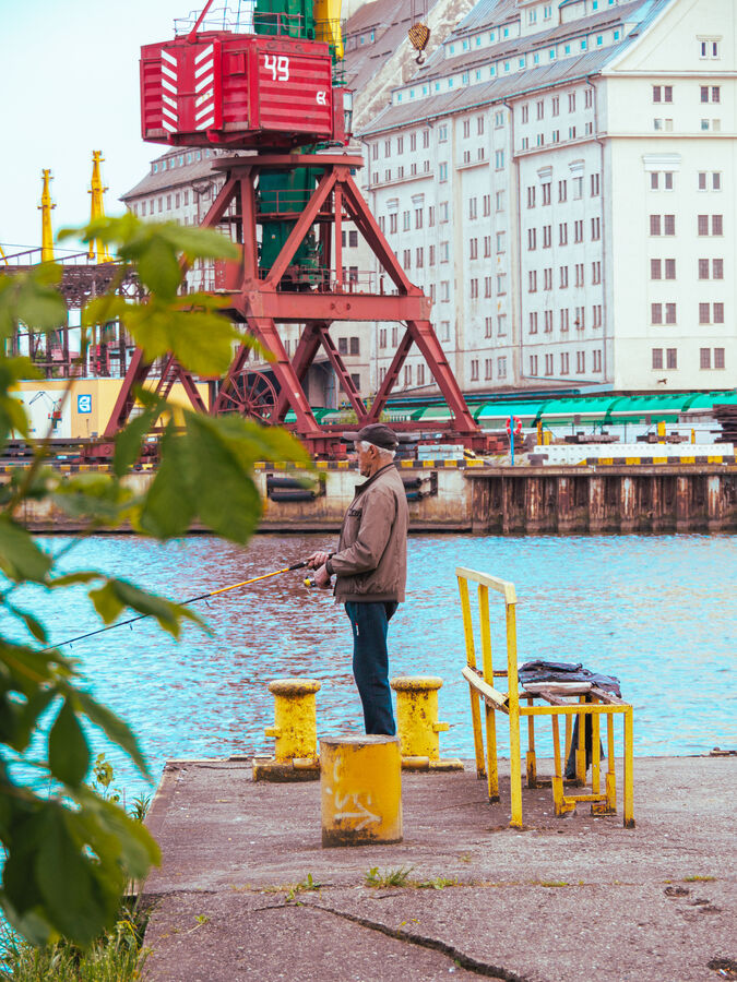 Fishing in port