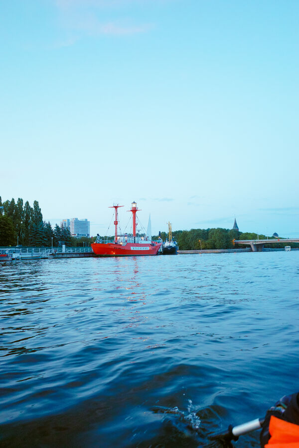 Evening on Pregolya river