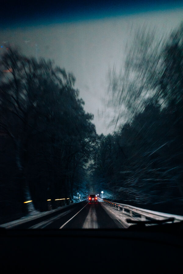 Night Svetlogorks road